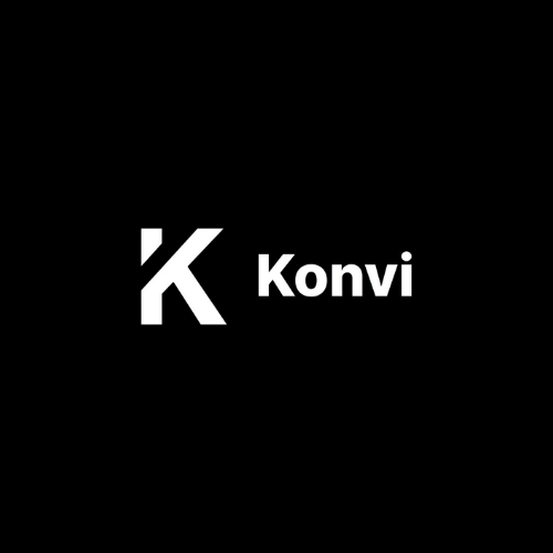 Logo de Konvi sur fond noir Logo Konvi sur fond noir