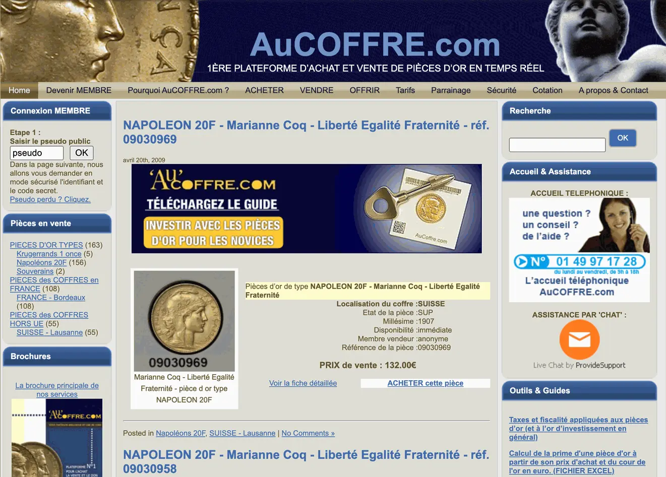 Lancement de aucoffre.com Lancement de aucoffre.com